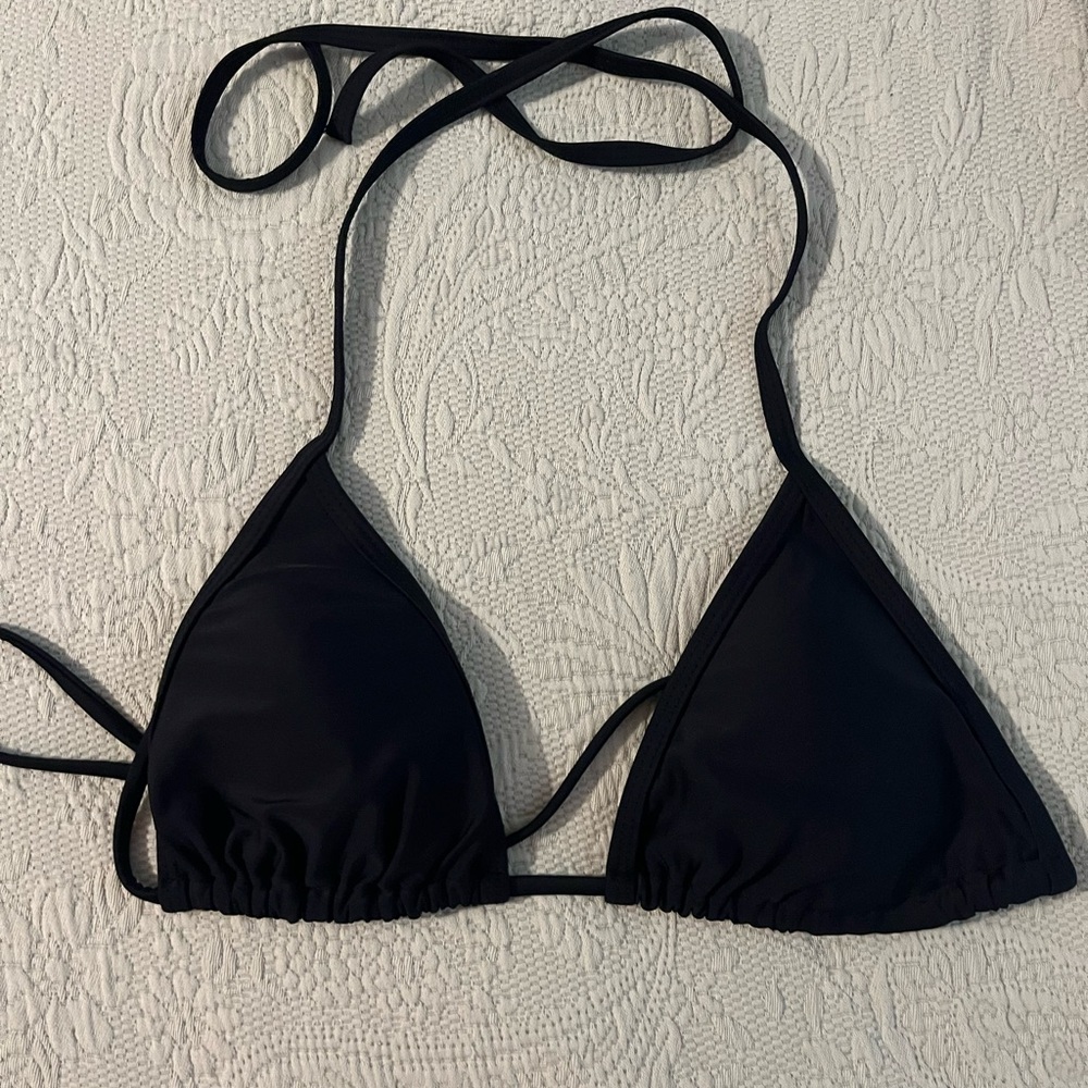 Classic Black Triangle Bikini Top